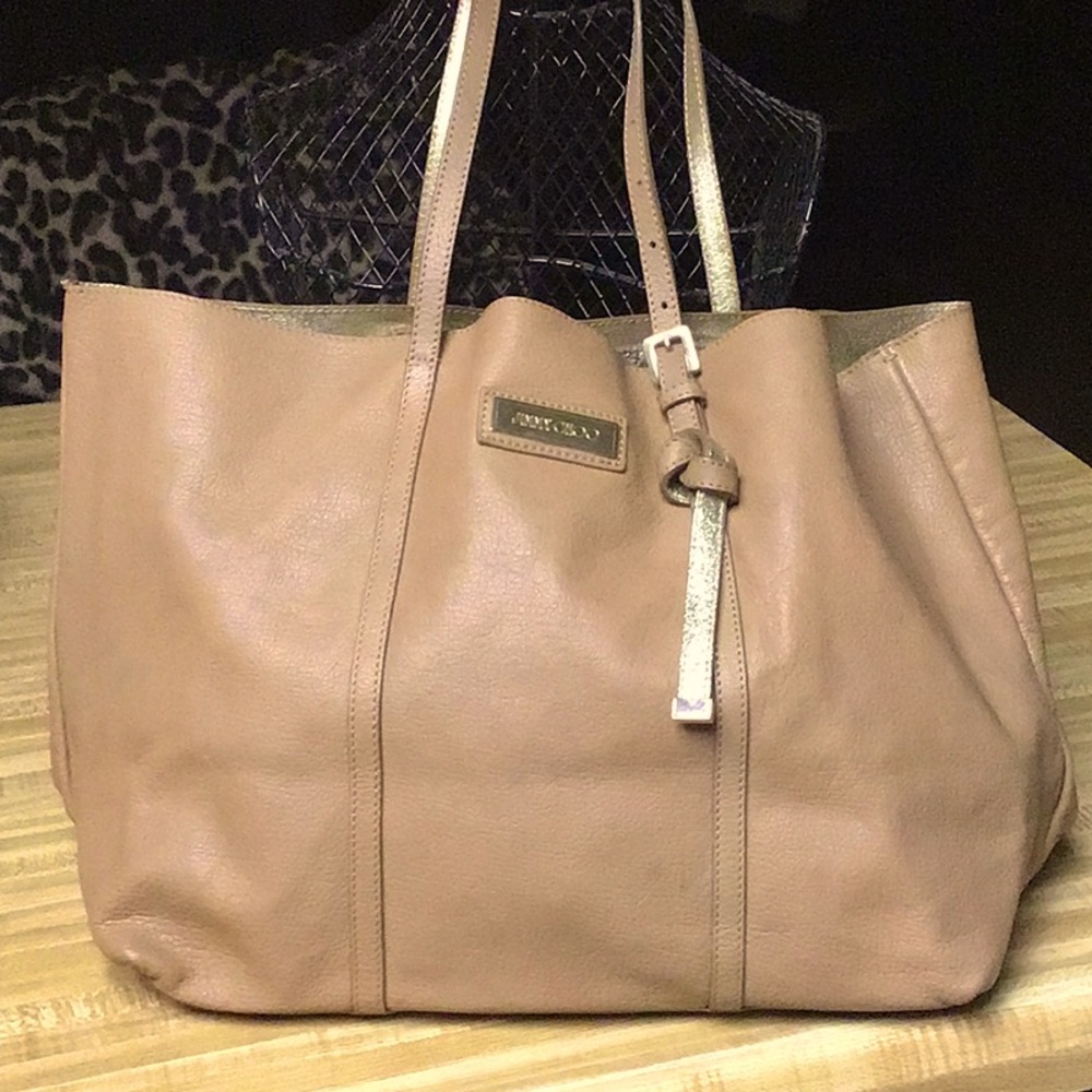 Jimmy Choo Women's Leather Tote Bag in Taupe